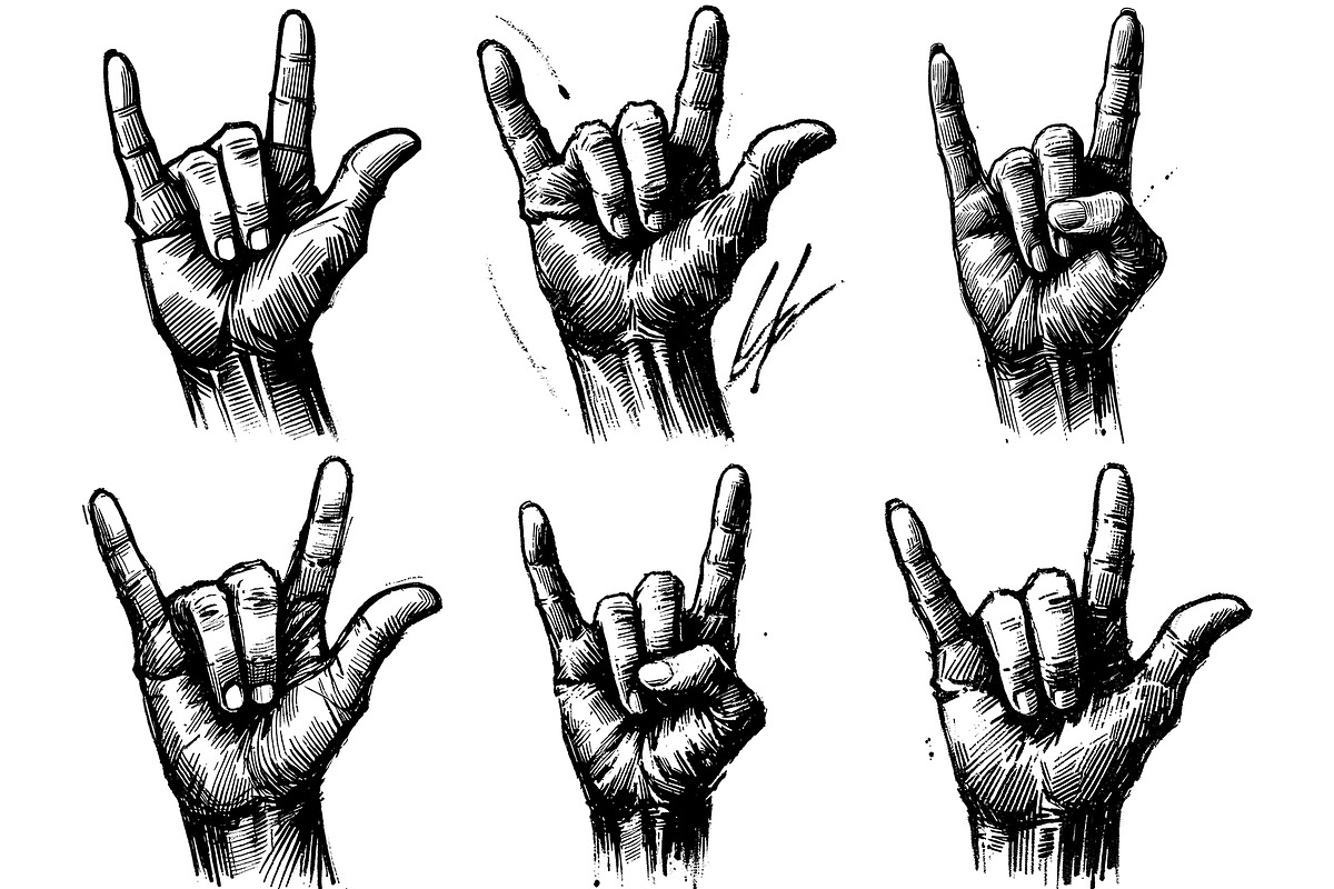 Rock and Roll hand sign, a Graphic by Deezguizer