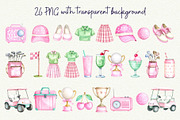 Vintage Golf Club – Pink Edition, an Object Graphic by Anna Design Studio (Thumbnail 2 of 8)