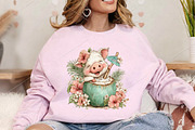 Whimsical Summer Pig Clipart Bundle, a Seasonal Illustration by Canvas Craft (Thumbnail 5 of 7)