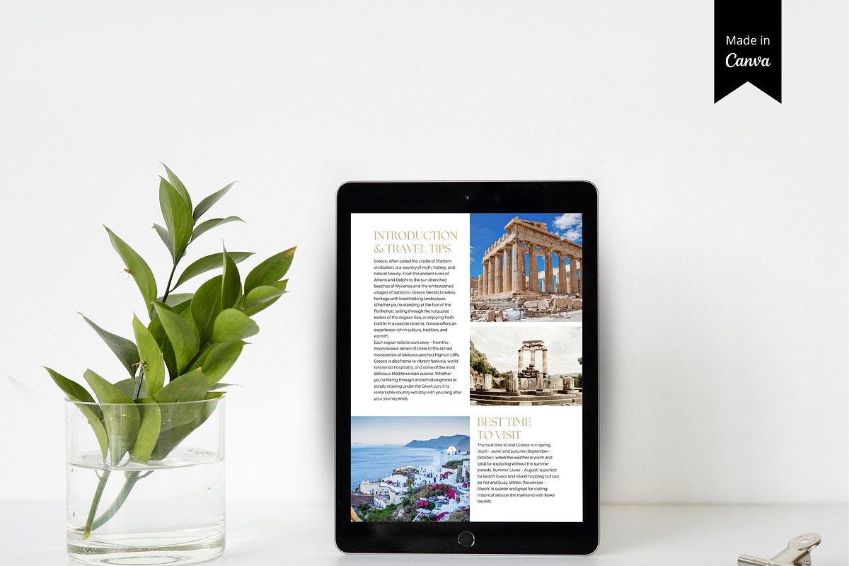 Greece Travel Itinerary Template, a Magazine Template by Pulsecolor (Photo 8 of 10)