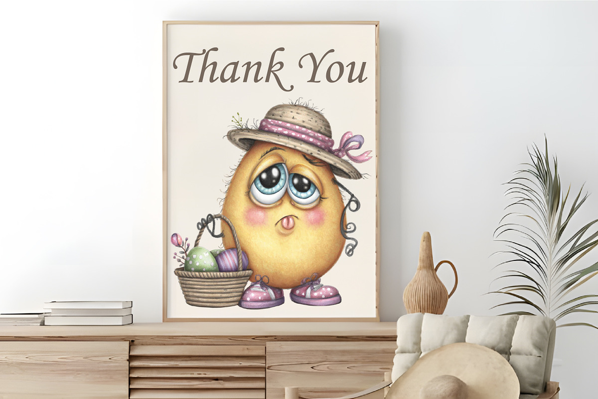 Quirky Easter Egg Watercolor Clipart, an Illustration by RobertsArt (Photo 2 of 5)