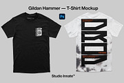 Gildan Hammer T-Shirt Mockup, a Shirt Mockup by Studio Innate (Thumbnail 1 of 7)
