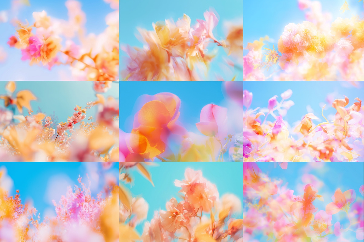 Dreamlike Floral Bloom Backgrounds, a Wallpaper Graphic by HipFonts
