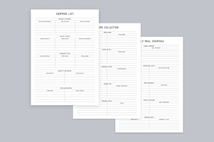 Meal Planning Pages Set V-03