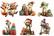 Whimsical Christmas Animal Clipart, an Illustration by OK Design (Thumbnail 5 of 5)