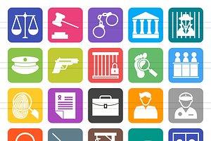 150 Law & Order Filled Icons