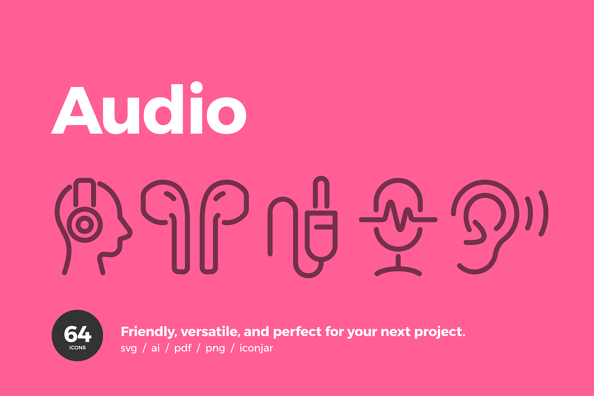 Audio Icons — Pixi Line, an Outline Icon by Scott Dunlap (Photo 1 of 9)