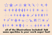 Stars and Sparkles Illustration Font, a Symbol Font by Dear Darling Design (Thumbnail 2 of 6)