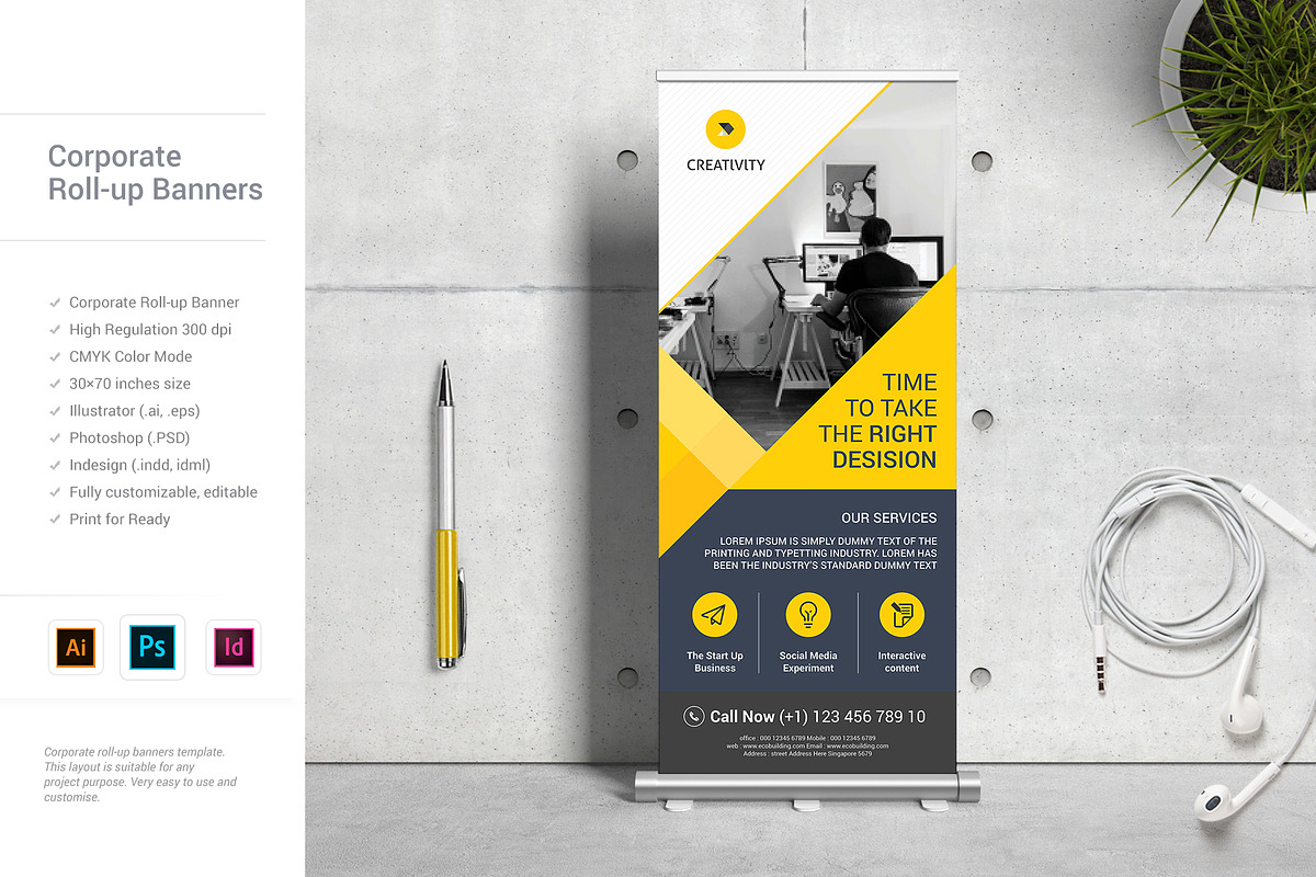 Corporate Roll-up Banner, a Marketing Template by Brochure-Market (Photo 1 of 4)