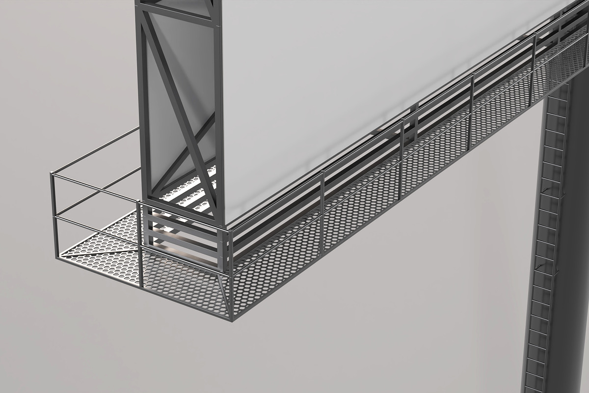Wide outdoor billboard 3d model, an Environmental 3D Model by Art's and patterns (Photo 3 of 6)