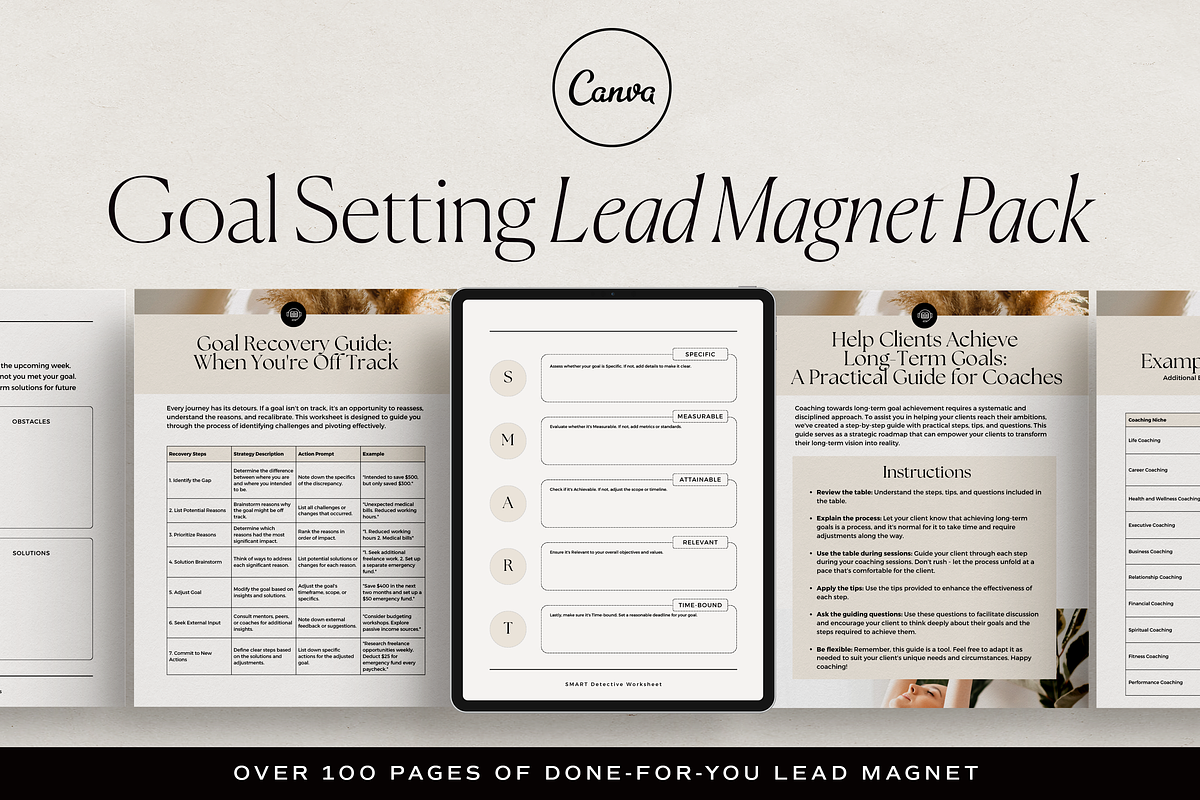 Goal Setting Lead Magnet Pack, a Marketing Template by HelloKarla (Photo 1 of 3)