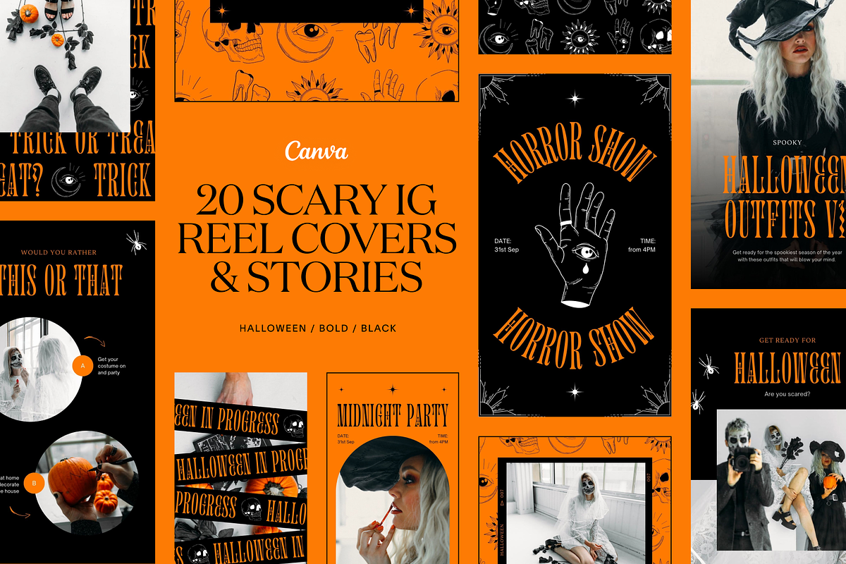 20 Halloween IG Reel Covers Stories, a Social Media Template by Studio K (Photo 1 of 7)