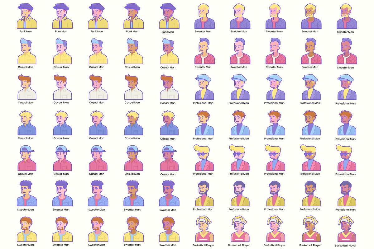 795 Diversity Avatars, an Outline Icon by Flat Icons (Photo 11 of 15)