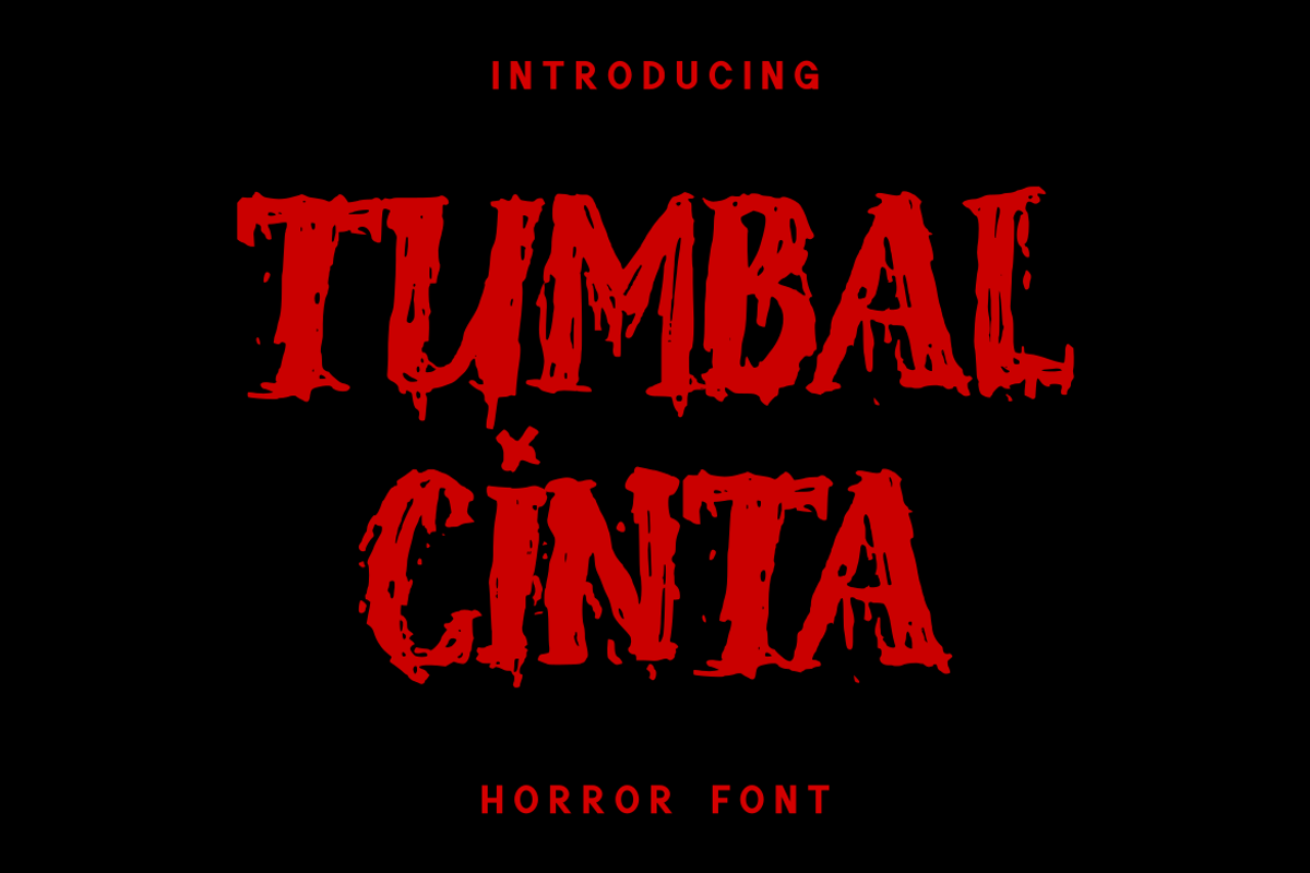 Tumbal Cinta - Horror font, a Font by GFRcreative (Photo 1 of 8)