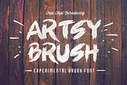 ARTSY BRUSH, a Font by fopifopi (Thumbnail 1 of 4)
