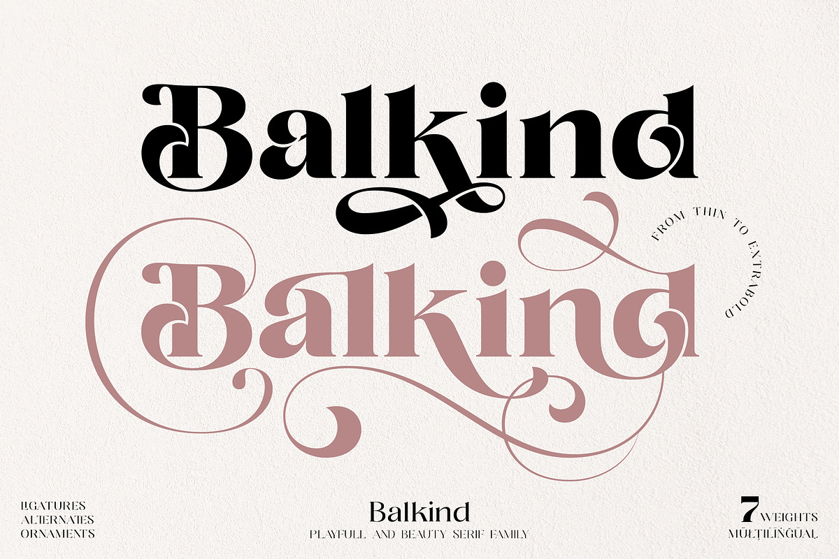 Balkind - Modern Beauty Serif Font, a Serif Font by Ekahermawan (Photo 2 of 25)