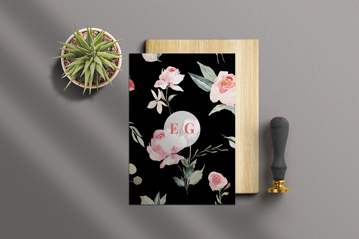 Watercolour Floral Wedding Suite, an Invitation Template by Azka Creative (Photo 2 of 9)