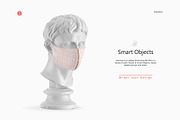 Face Mask on an Sculpture Mockup, a Mask Mockup by HelenStock (Thumbnail 4 of 8)