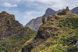 Green Anaga mountain range in Tenerife, panoramic landscape of v, a Photo by Pictures for you!!!!!!!!!