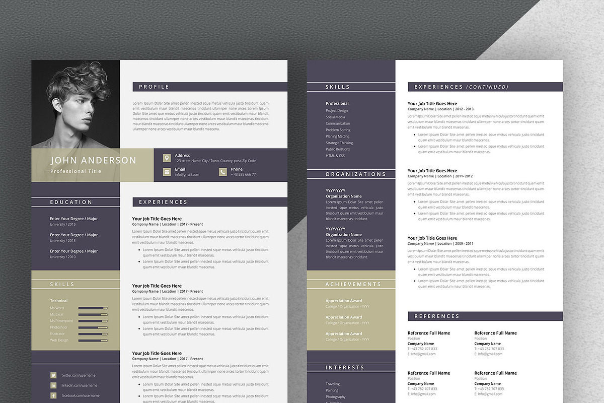 Word Resume / CV, a Resume Template by SlideCo (Photo 2 of 5)