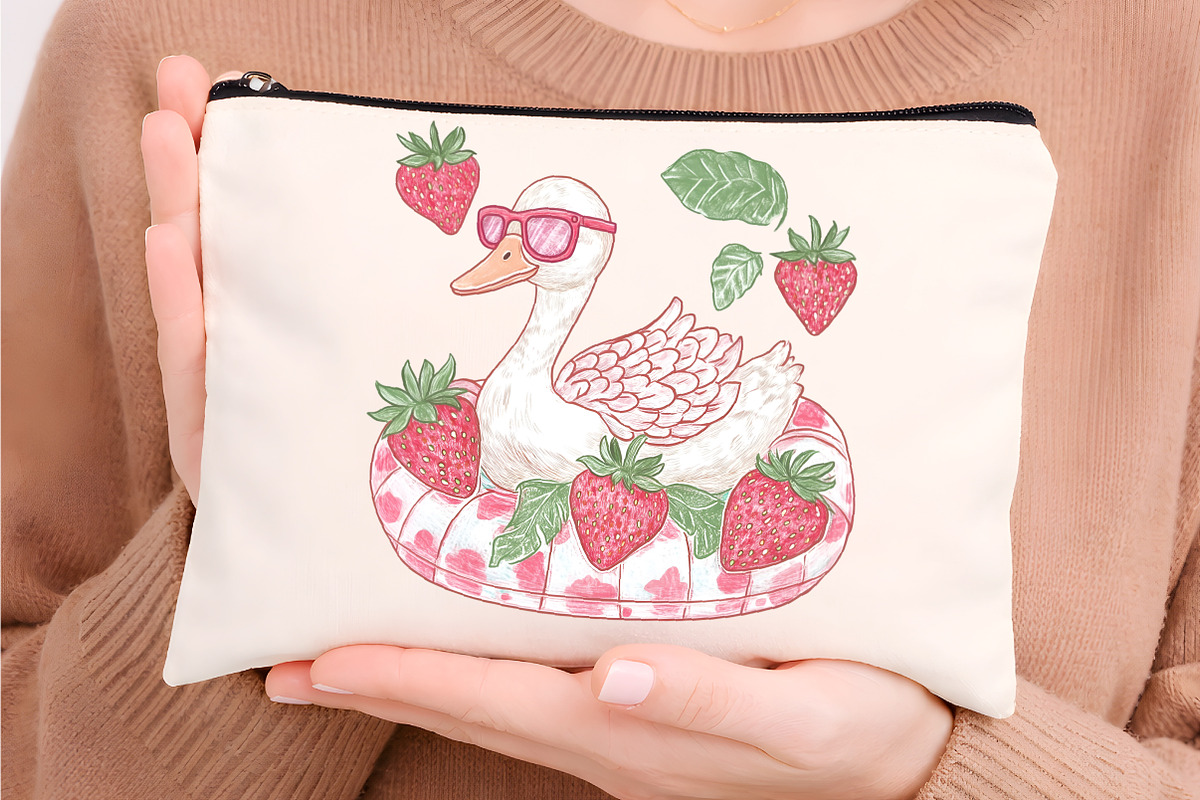 Strawberry Goose Clipart, an Illustration by Digital Artistic99 (Photo 9 of 9)