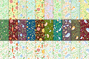Floral watercolor patterns, a Pattern Graphic by Piñata (Thumbnail 2 of 7)