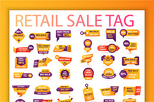 Retail Sale Tags, a Finance Illustration by alexdndz