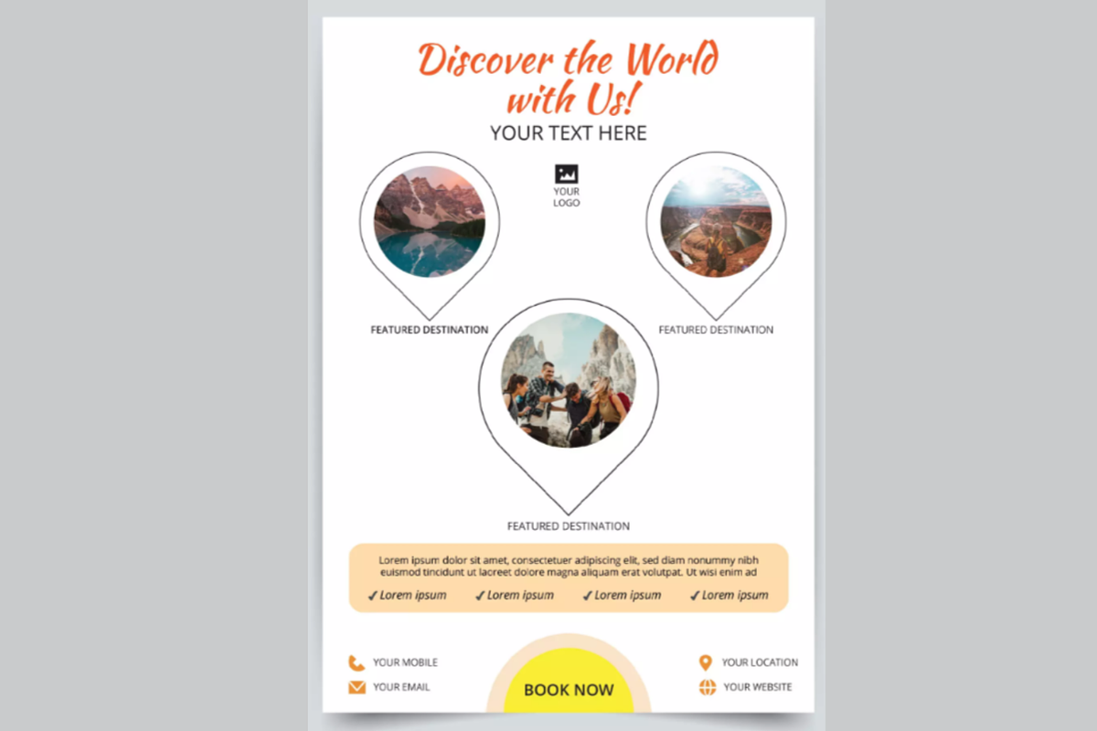 Minimal Travel Flyer Template, a Templates & Theme by shopcosm