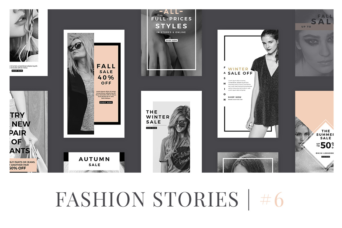 Fashion Instagram Stories V6, a Social Media Template by MinimalStudioCo (Photo 1 of 7)