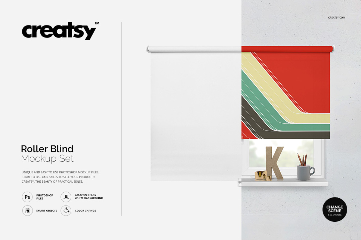 Roller Blind Mockup Set, a Product Mockup by Creatsy (Photo 1 of 9)