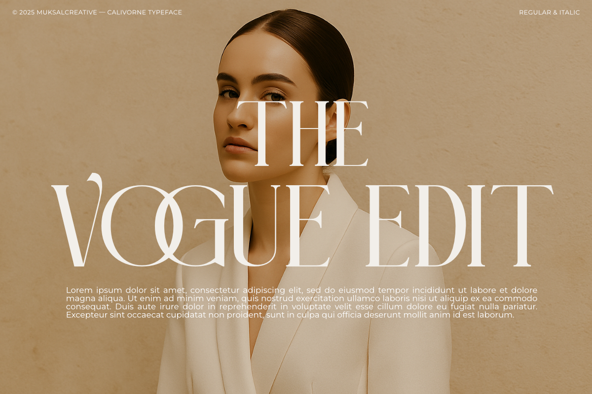 Calivorne - Modern Elegant Serif, a Serif Font by Muksal Creative (Photo 3 of 11)