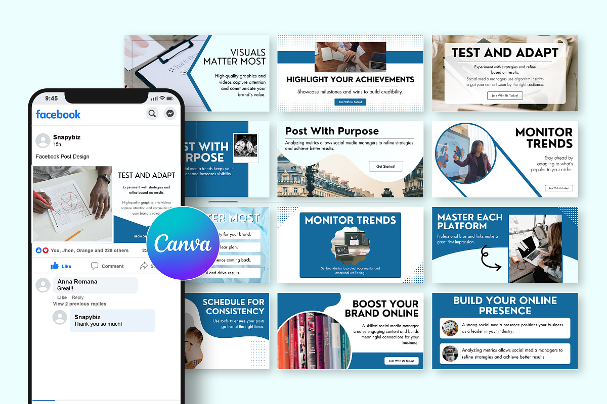 Social Media Manager Canva Template preview 4