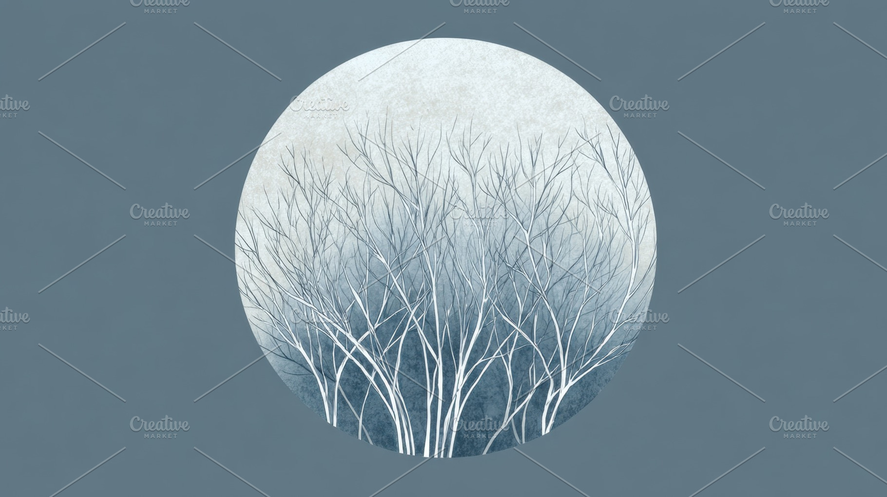 Branches under the full moon light, a Photo by Beautiful things