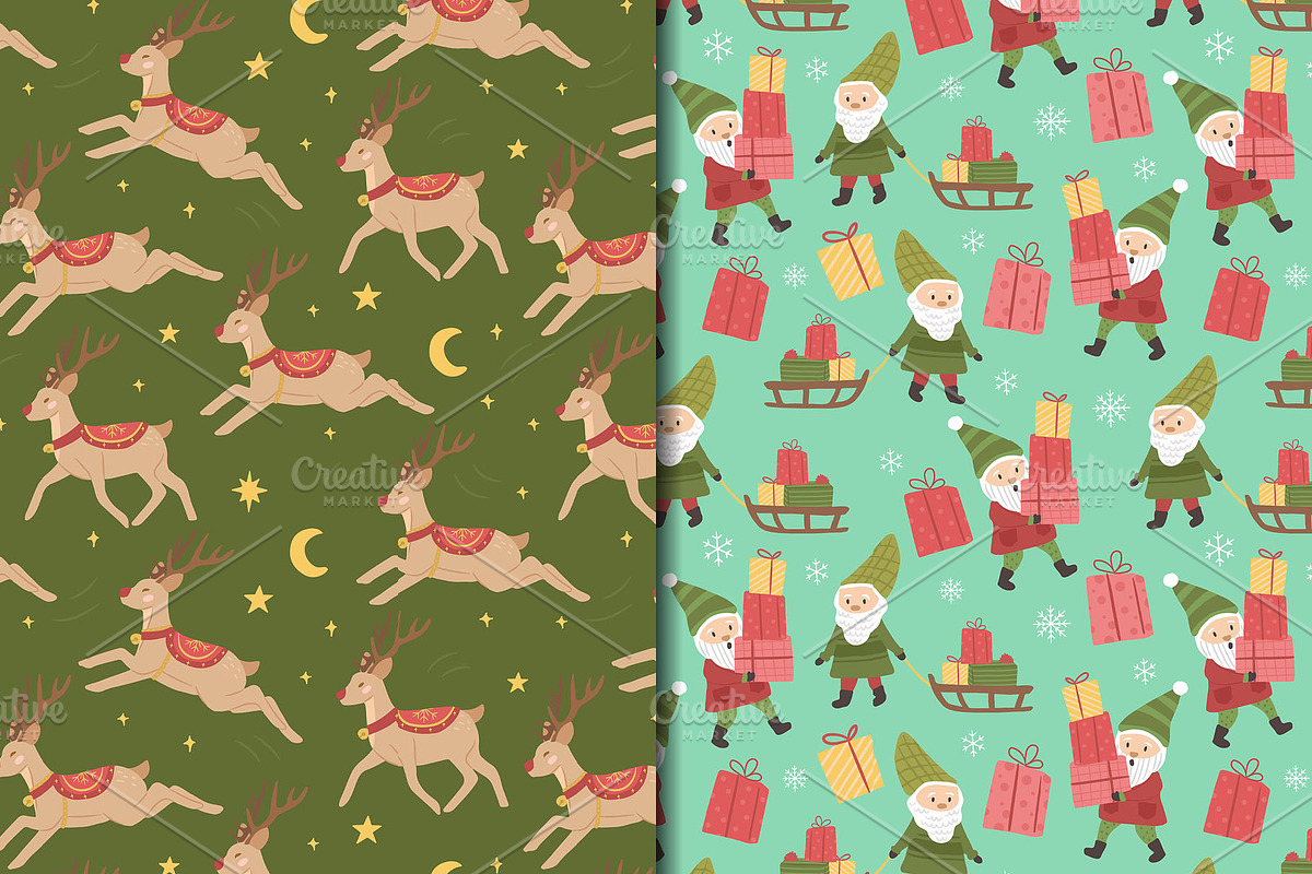 Christmas Santa Village Pattern, a Pattern Graphic by CreativeChristiana (Photo 8 of 9)