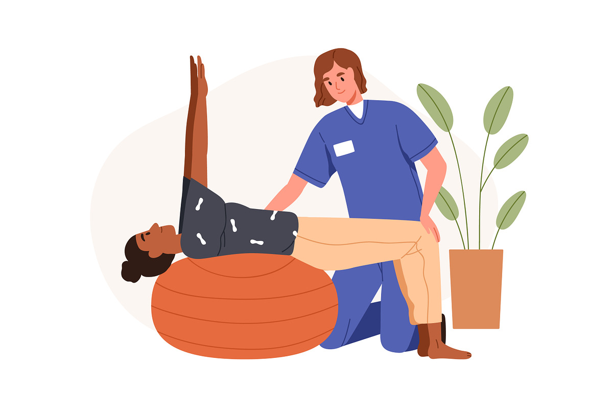 Physical therapy, rehabilitation set, a Healthcare Illustration by Good Studio (Photo 9 of 9)