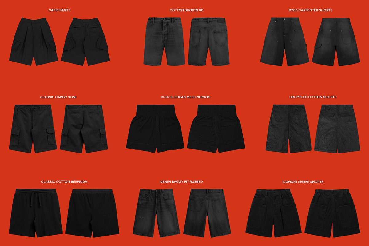 Realistic Streetwear Bundle 100, a Bottom Mockup by AtelierDuVow (Photo 9 of 10)