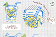 Lemon Tea Time Clipart Hand Drawn, a Food Illustration by TitaLivingArt (Thumbnail 6 of 10)