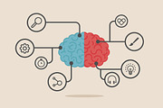 Brain infographics, a Work Illustration by Beatriz Gascón (Thumbnail 5 of 5)