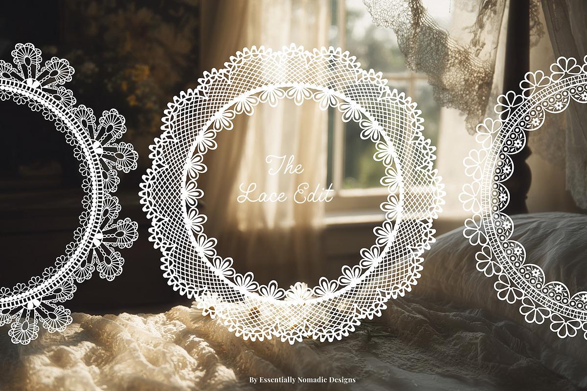 Vector Lace Frames, Doilies, Pattern, an Object Graphic by Essentially Nomadic (Photo 5 of 14)