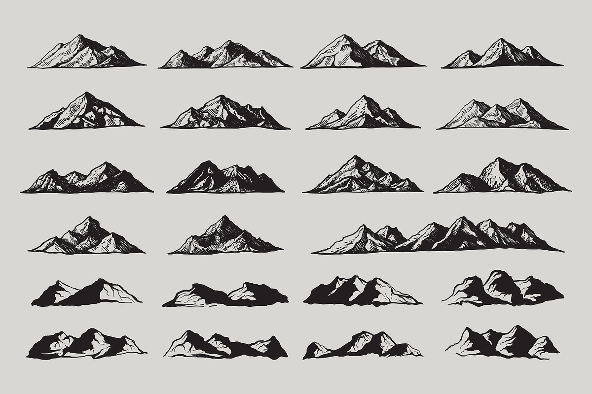 Mountain Forest Hand-drawn Elements, an Illustration by Artolabs (Photo 2 of 10)