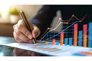 Handdrawn growth chart analyzed for, a Business Photo by Neirfy