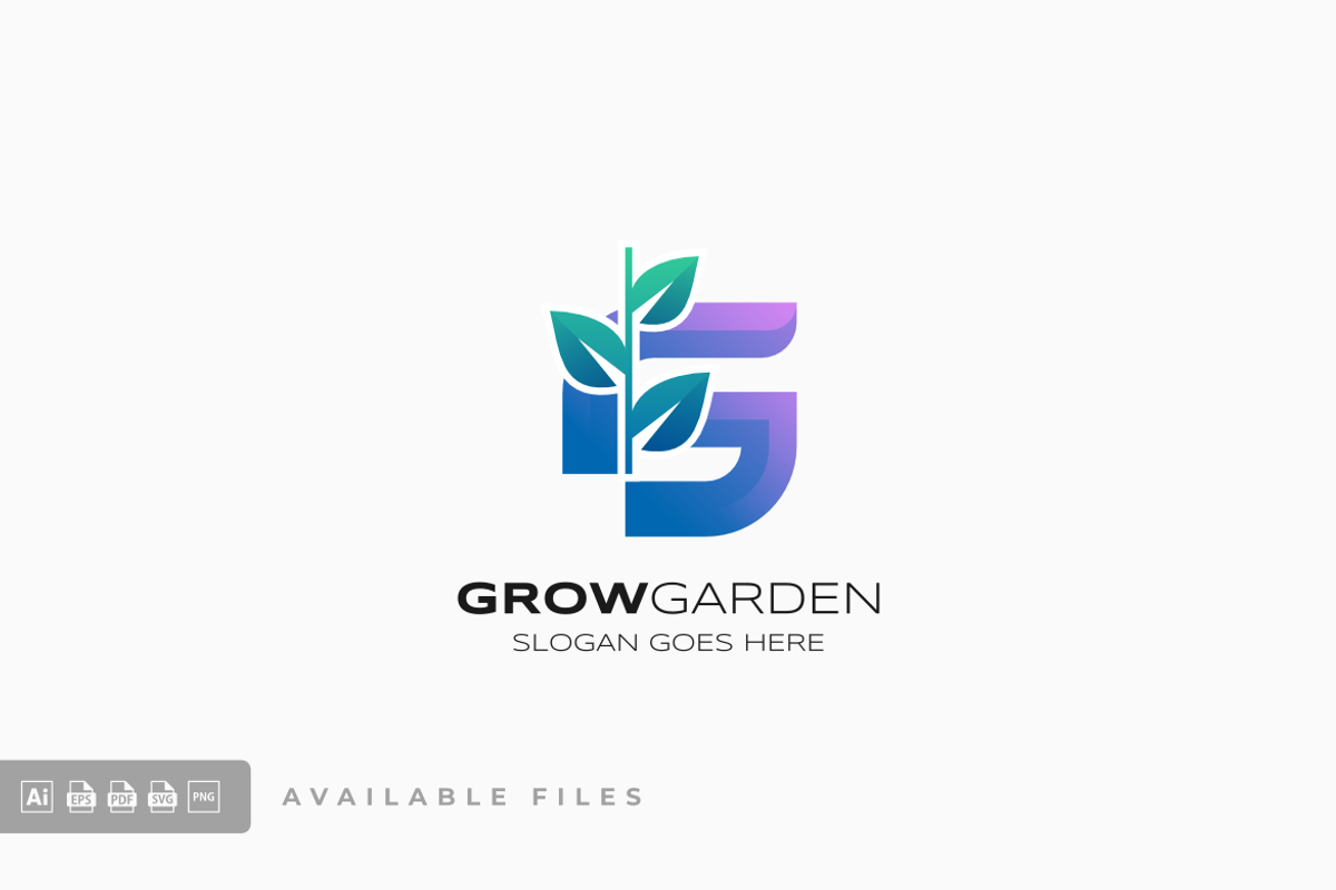 Grow Garden Gradient Colorful Logo, a Branding & Logo Template by ivan_artnivora