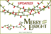 Christmas Lights Vector, a Decorative Illustration by Kelly Jane Creative (Thumbnail 1 of 4)