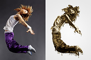 Droping Gold Photoshop Acion preview 5
