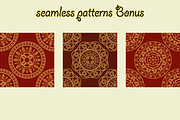 Set of 9 vector mandalas + bonus, a Background Graphic by artabramova (Thumbnail 4 of 5)