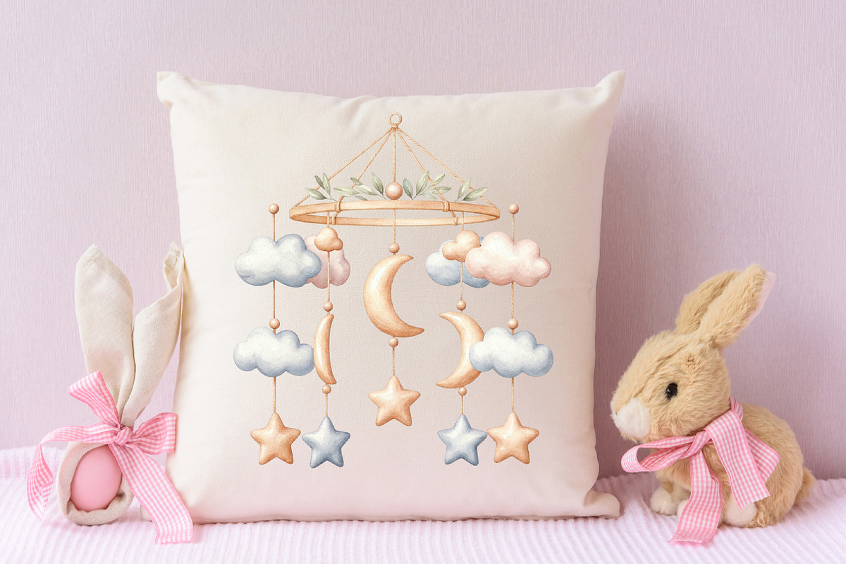 Boho Nursery Baby Clipart Bundle, a Seasonal Illustration by RobertsArt (Photo 7 of 7)