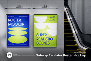 Subway Poster Mockup, a Product Mockup by Rahardi Creative