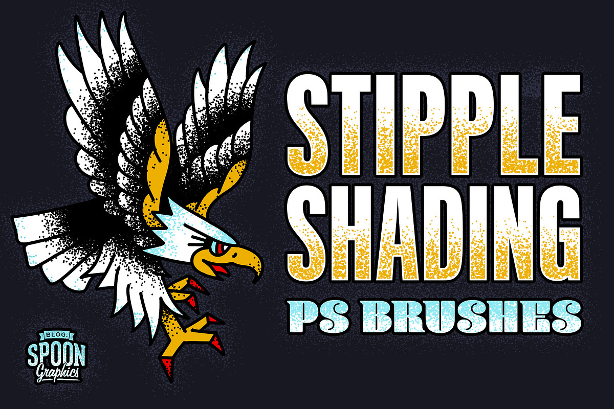 Stipple Shading Photoshop Brushes, a Brush Add-On by Spoon Graphics (Photo 1 of 3)