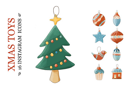 CHRISTMAS TOYS - 16 Instagram icons