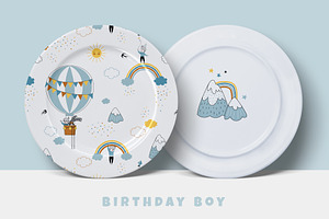 Birthday Boy Clipart & Pattern